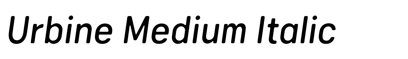 Urbine Medium Italic